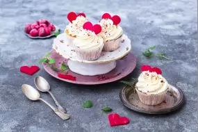 Zamilovaný valentýnský cupcake