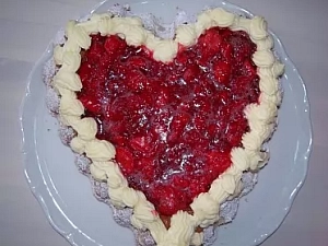 Piškotové valentýnské srdce